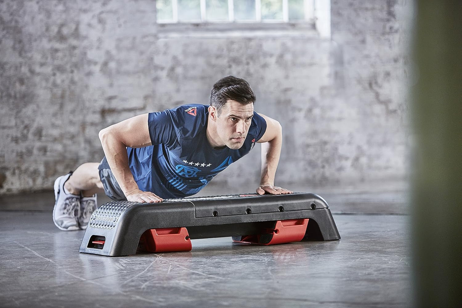 Professional 47-Inch Long Multi-Purpose Aerobic, Cardio, and Strength Challenging Home Fitness Deck Bench, Black