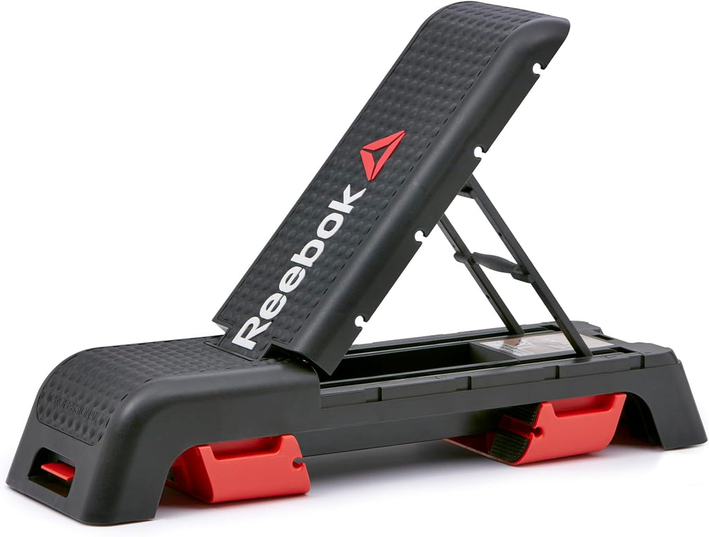 Professional 47-Inch Long Multi-Purpose Aerobic, Cardio, and Strength Challenging Home Fitness Deck Bench, Black